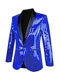 Nawgut Sequin Blazer Metallic Suit Disco Prom Shiny Jacket Wedding Party Banquet Fashion Tuxedo for Mens Adult-X-Large