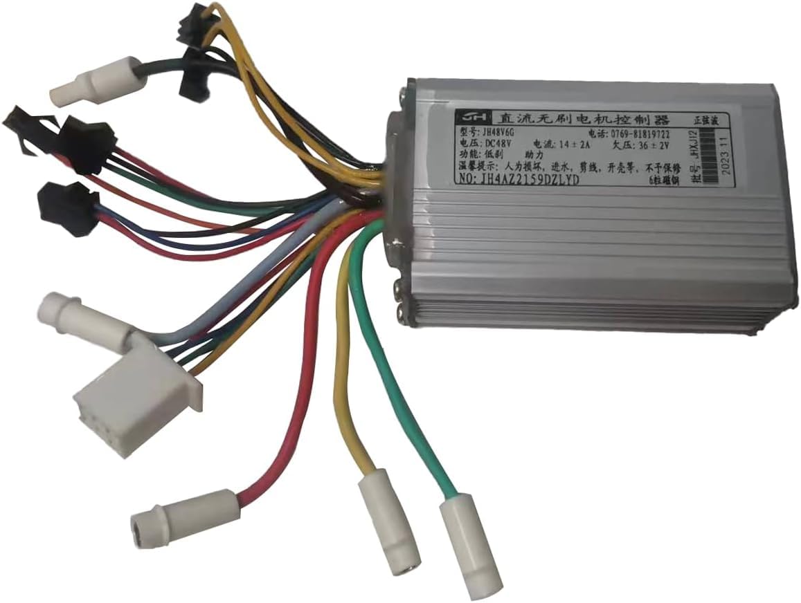 JH4AZ2159DZLYD Electric Bicycle Controller DC48V 14A Brushless Motor Controller for E-Bike Scooter Motor Speed Controller 48V Ebike Controller