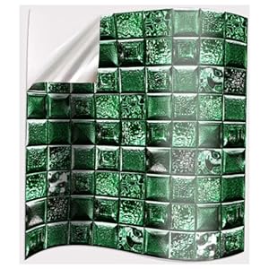 UKCOCO 24 Stuks Mozaïek Tegelstickers Decoratieve Tegelstickers Badkamer Tegel Sticker Thuis Tegelsticker Retro Tegelstickers Zelfklevende Tegel Verwijderbare Muursticker Pvc Het Kan