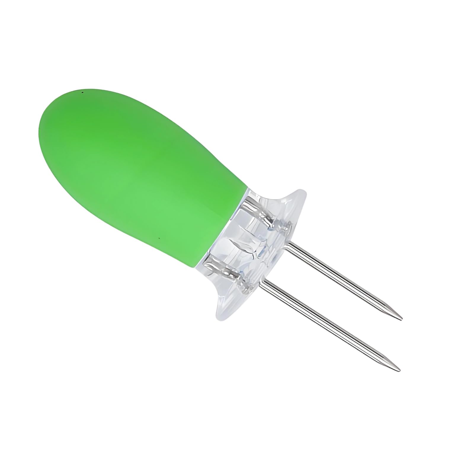QIAOLIDA Stainless Steel Corn Grilling Forks BBQ Prongs Skewers With Nonslip Rubber Handle For Outdoor BBQ And Camping Cooking