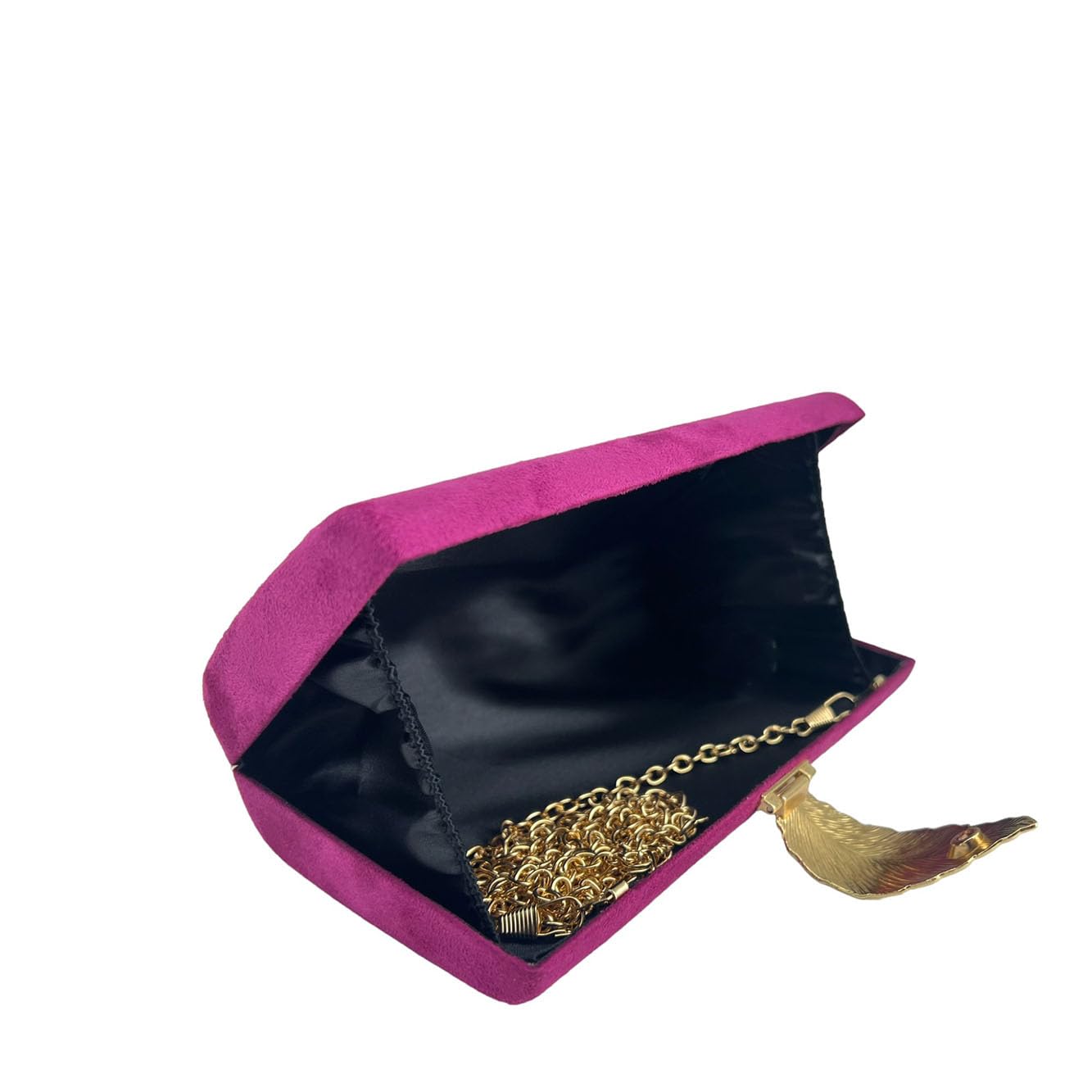 Modelisa - Bolso Clutch Cartera De Mano Hoja Cadena Hombro Fiesta Noche Boda Evento Novia Mujer