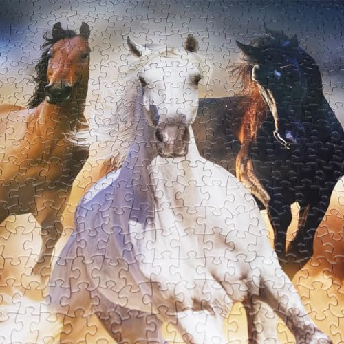 Rompecabezas para Adultos 1000 Piezas Juego Familiar Caballo Puzzle de Cartón Grueso Resistente Preciso Interconectable Edad 14+ miniatura 4