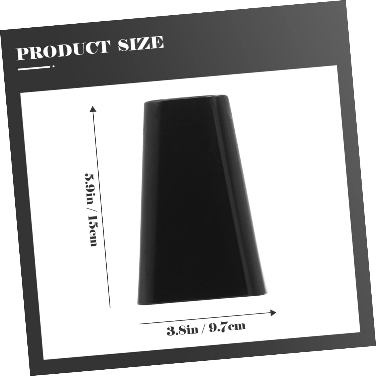 Levemolo Professional Drum Set Cowbell Steel Cowbells for Jazz Music Large Hand Percussion Instrument Black