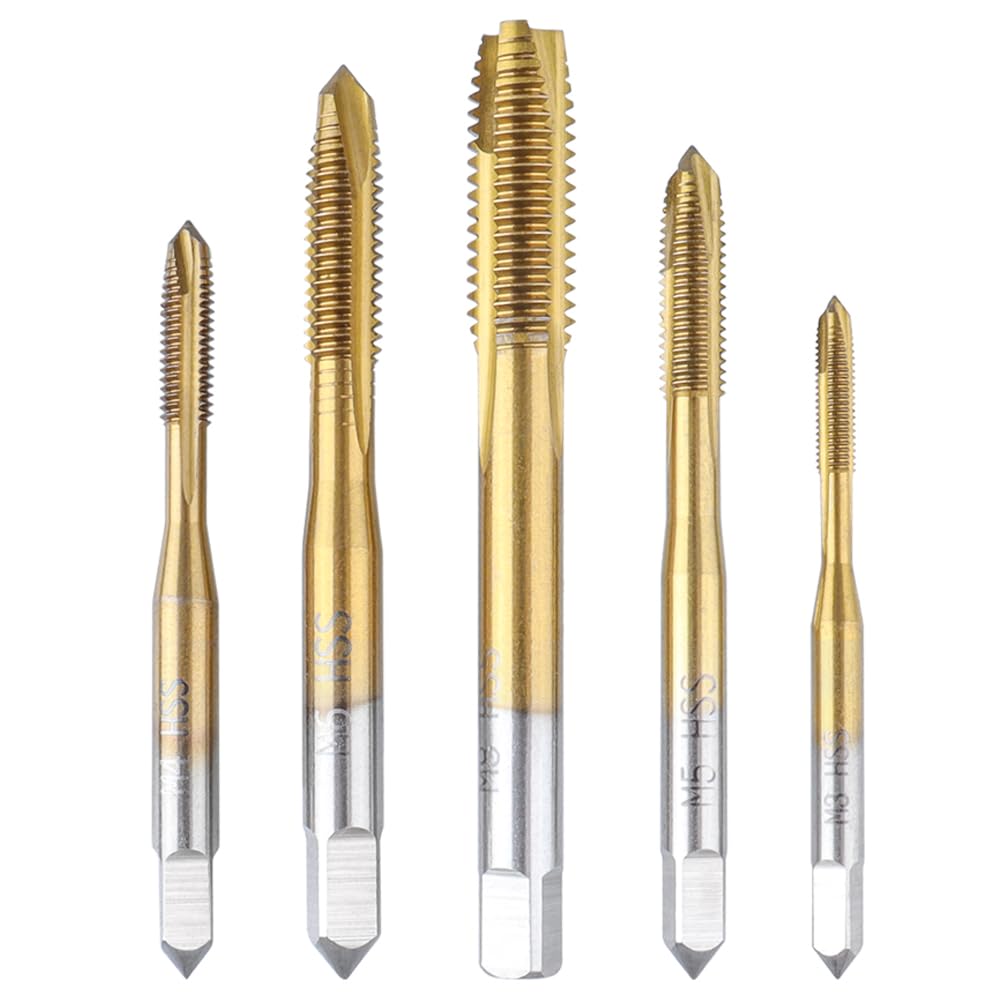 Taraud Métrique HSS à Pointe Hélicoïdale M5 - Pour Filetage Dans Acier, Cuivre, Aluminium