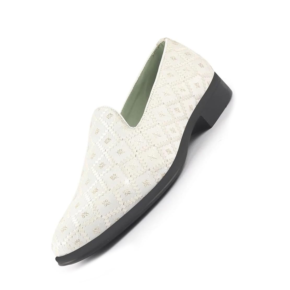 Men Embroidered Sequin Ethnic Slip-On Juttis and Mojaris | Traditional Party Loafer Sherwani Shoes for Wedding, Reception, Cocktail and Festive Outfits-image-13