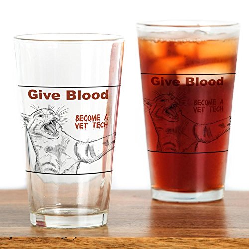 Give blood glass funny gift ideas for veterinary technicians