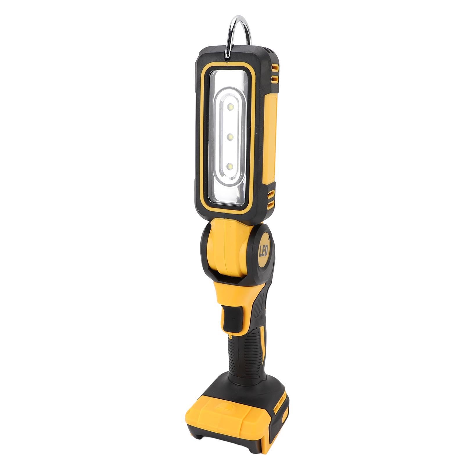 Garosa Batteriebetriebene LED-Arbeitsleuchte, Einstellbare Helligkeit, um 90 Grad Drehbarer Kopf, Ideal für Heimwerker und Camping