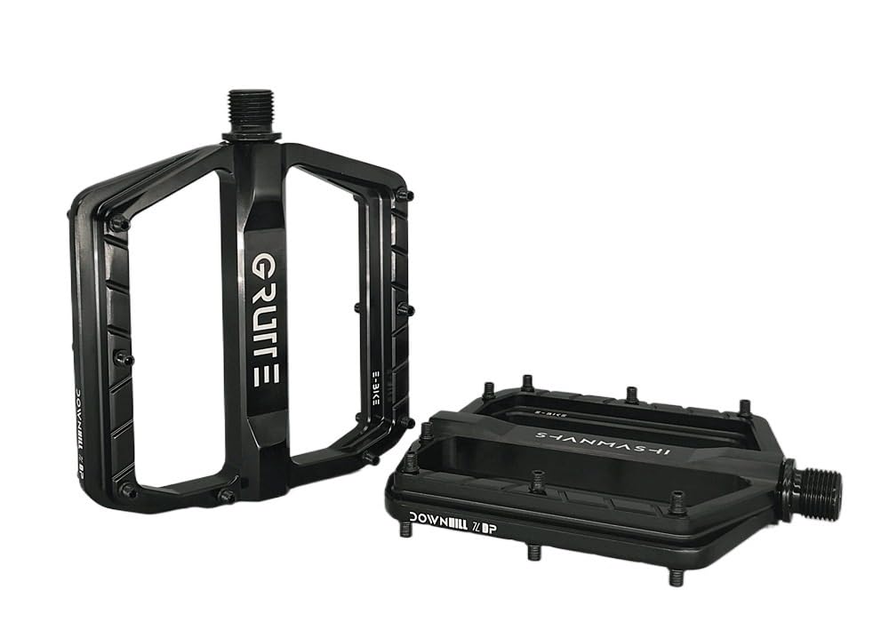 JIASHUNHE Bike Pedals Mountain Bike Comfort Pedal Bearing Bicycle Flat Aluminum Alloy(Black)