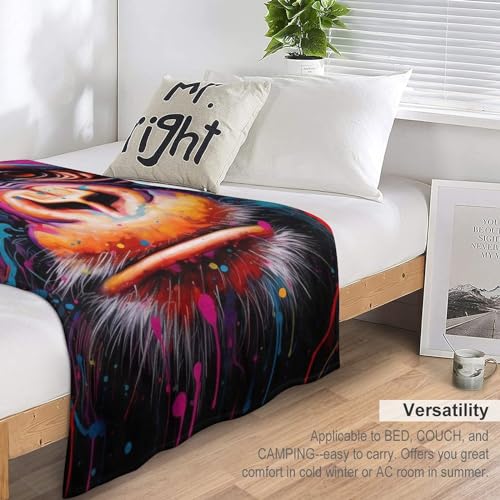 Manta de mono de franela suave para sofá y sillón de 130x150 cm 6