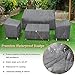 STARTWO Outdoor Waterproof Patio Furniture Covers 4-Piece Set for Chairs 32in, Loveseat 56in, Coffee Table 45in, Heavy Duty 600D, Grey