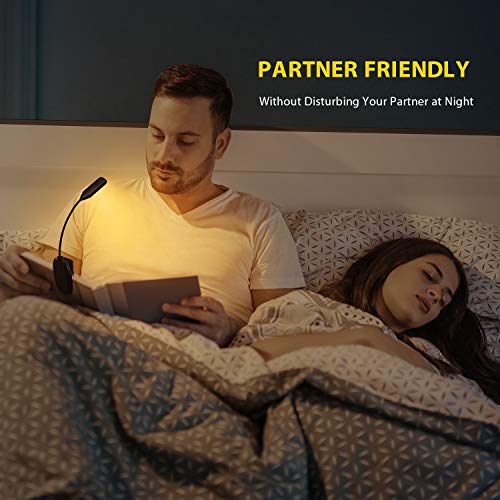 Rechargeable Book Light up to 60 Hours Reading, TOPELEK 7 LED Reading Light with 3 Brightness x 3 Color Temperature, Easy Clip On Reading Lamp for Night Reading in Bed for Bookworms, Kids - Thumbnail 3