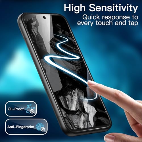 Image of JETech Tempered Glass Screen Protector Guard for Google Pixel 8a with Easy Installation Tool, Fingerprint Compatible, HD Clear, 3-Pack