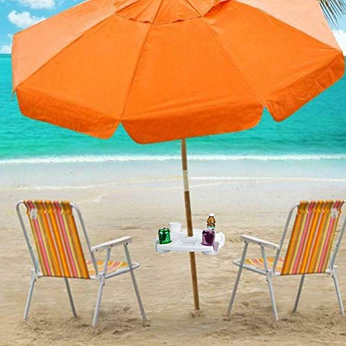 Christm Beach Umbrella Table Tray, Outdoor Dining Tables,with Cup