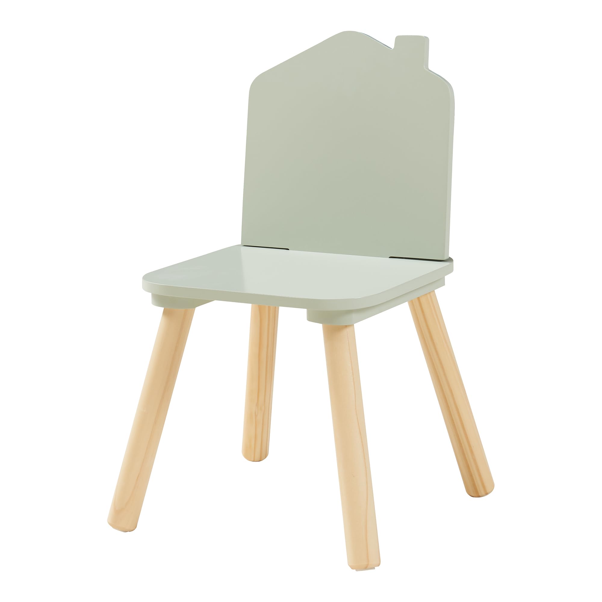 [en.casa] Set Tavolo e Sedie per Bambini Tavolino a Forma di Casetta con Lavagne Inclinate Arredo Creativo Mobili per Cameretta a Misura di Bimbi - Menta Verde
