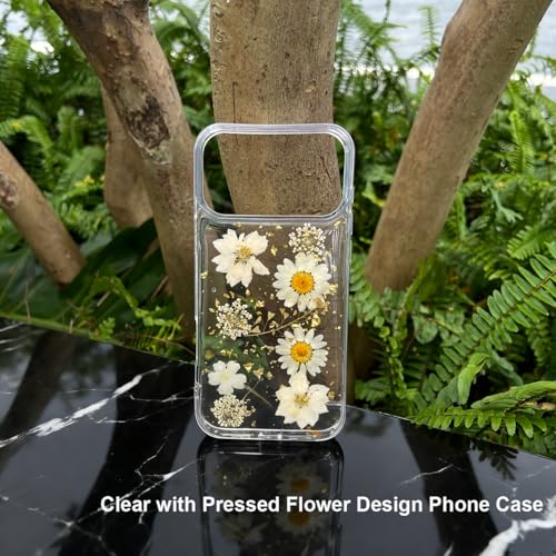 Coque transparente iPhone 17 Pro Max paillettes motif floral - 2