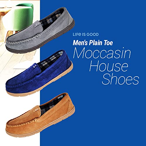 Life is Good Men's Plain Toe Moccasin House Shoes, 302792M - Suede Close Back Indoor/Outdoor Slip-Ons - Comfy & Durable Loafers with Cushioned Footbed & TPR Outsoles3