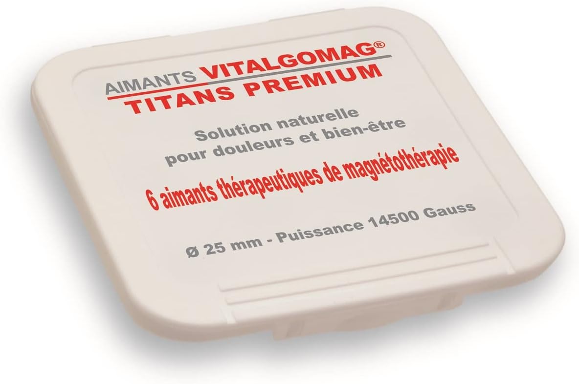 Magnetotherapy Magnets of 25 mm and 14500 Gauss - Vitalgomag Titans Premium - Therapeutic Pain Magnets - Medical Magnets for Pain - Powerful Treatment Magnets