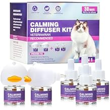 Tcllka Cat Calming Pheromone Diffuser Effectively Relieve Anxiety Stress Cat Calming Diffuser Comfort for Cats Refill Reduce Fighting Spraying and Scratching Calm Relaxing 48ml/Bottle Fits All Cats