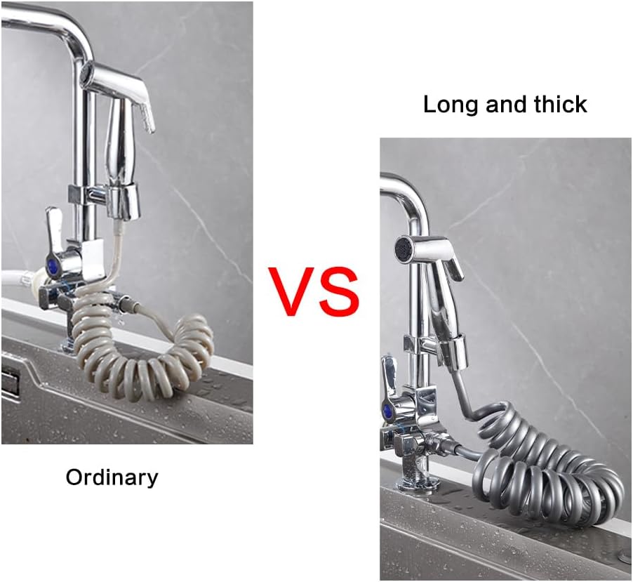 Spring Flexible Shower Hose,ABS Flexible Telescopic Shower Hose for Toilet Faucet, Bidet Sprayer, Hand Shower, Basin faucet showers, Bathroom Spiral Flexible Shower Hose (gray)
