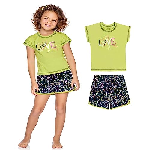 Pijama Infantil Menina Coração Brilha No Escuro Elian-4