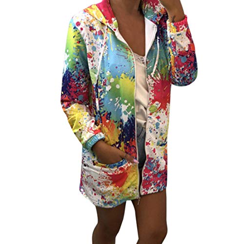 ZGRNPA Hoodie Kapuzenpullover Damen Neon Sweatshirt Gedruckt Patchwork Pullover Langarm Kapuzenjacke Hoodies Langarm Pullover Sweatshirt Tie Dye Mini Kleider Casual Jumper Tops Cover