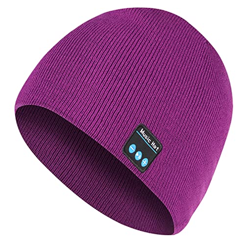 Unisex Wireless Beanie Hat With Exquisite Packaging Wireless Winter Knit Hats Cap（Purple） #TOP5