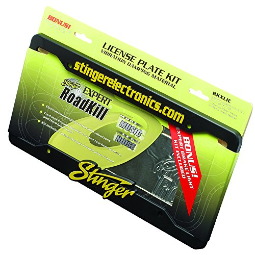 Stinger RKXLIC Stinger License Plate Dampening Kit with Included License Plate Frame