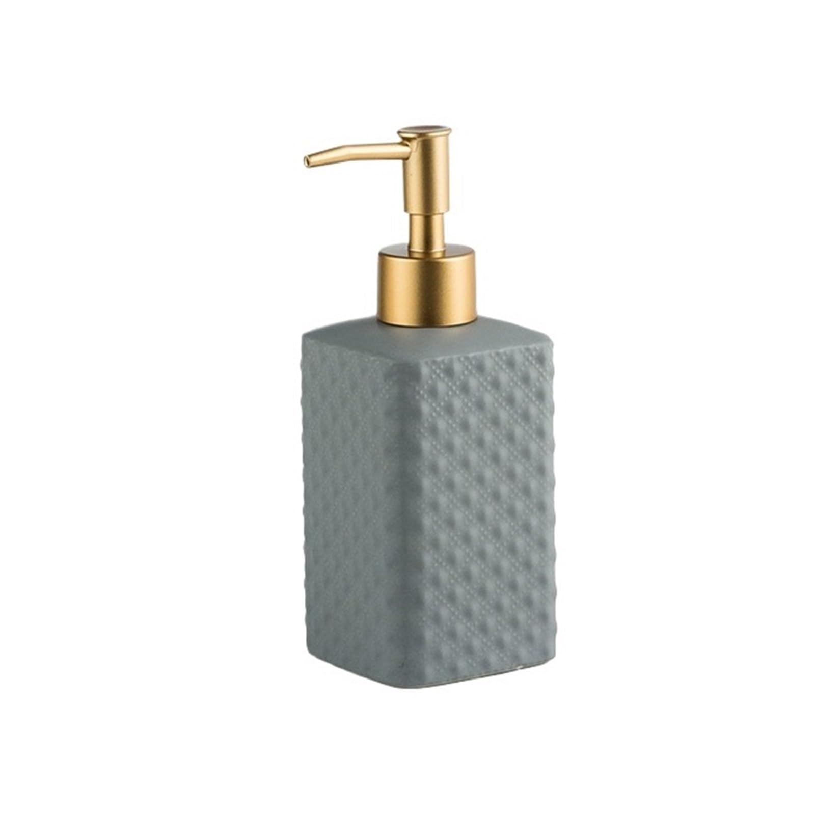 Soap Dispenser Modern Hotel Shower Gel Press Pump Bottle Bathroom Ceramic Lotion Soap Dispeser(Gris)