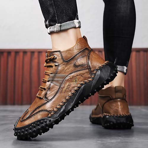 Matufit Men’s Handmade Cowhide Orthopedic Loafers – Waterproof Non-Slip Leather Shoes, Fashionable Corrective Walking Shoes3