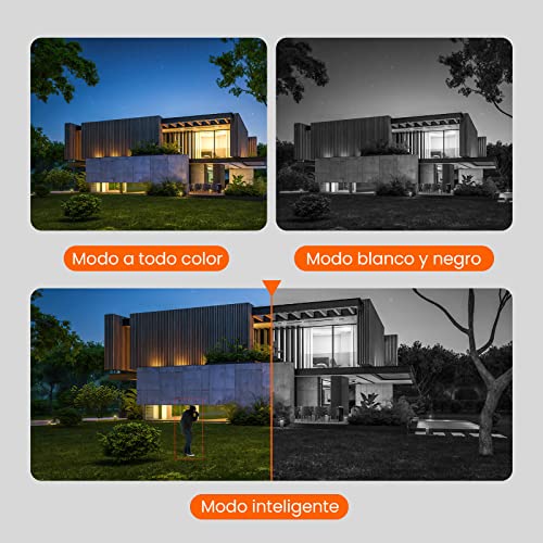Miniatura 2 de Tenda Camara Vigilancia Domicilio WiFi Exterior Interior - Visión Nocturna en Color 30m, Cámara Bala de Seguridad, Control App, AI Detección Humana Audio Bidireccional, Compatible con Alexa, CT3 1080P