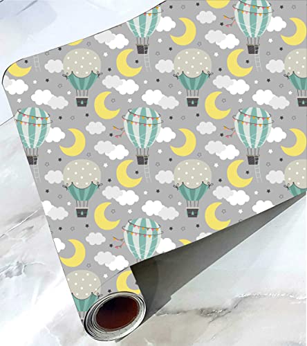 Image of CABANA HOMES (45cm x 125cm, 4 Rolls (24 sq. ft) Wallpaper for Kids Room Self Adhesive,Wall Stickers,Baby Room,Wardrobe,Furniture