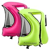 2 Pcs Snorkel Vest for Adults, Inflatable Snorkeling Vest for Men & Women, Portable Swim Jacket & Buoyancy Vest for Snorkeling, Swimming, Kayaking, Boating