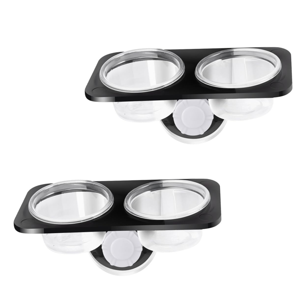 COLLBATH 2Pcs Reptile Food Bowl with Suction Cup Wall Hanging Feeder for Lizards and Geckos Durable Feeding Supplies with Strong Suction for Stable Use Tanks