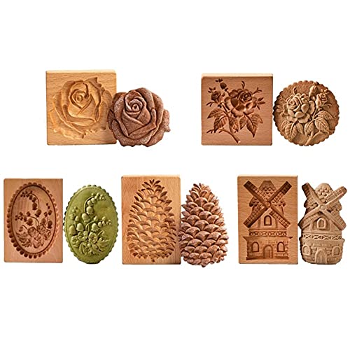 Holz-Keksformen Set - Traditionelle Plätzchenausstecher Für Weihnachten & Feste