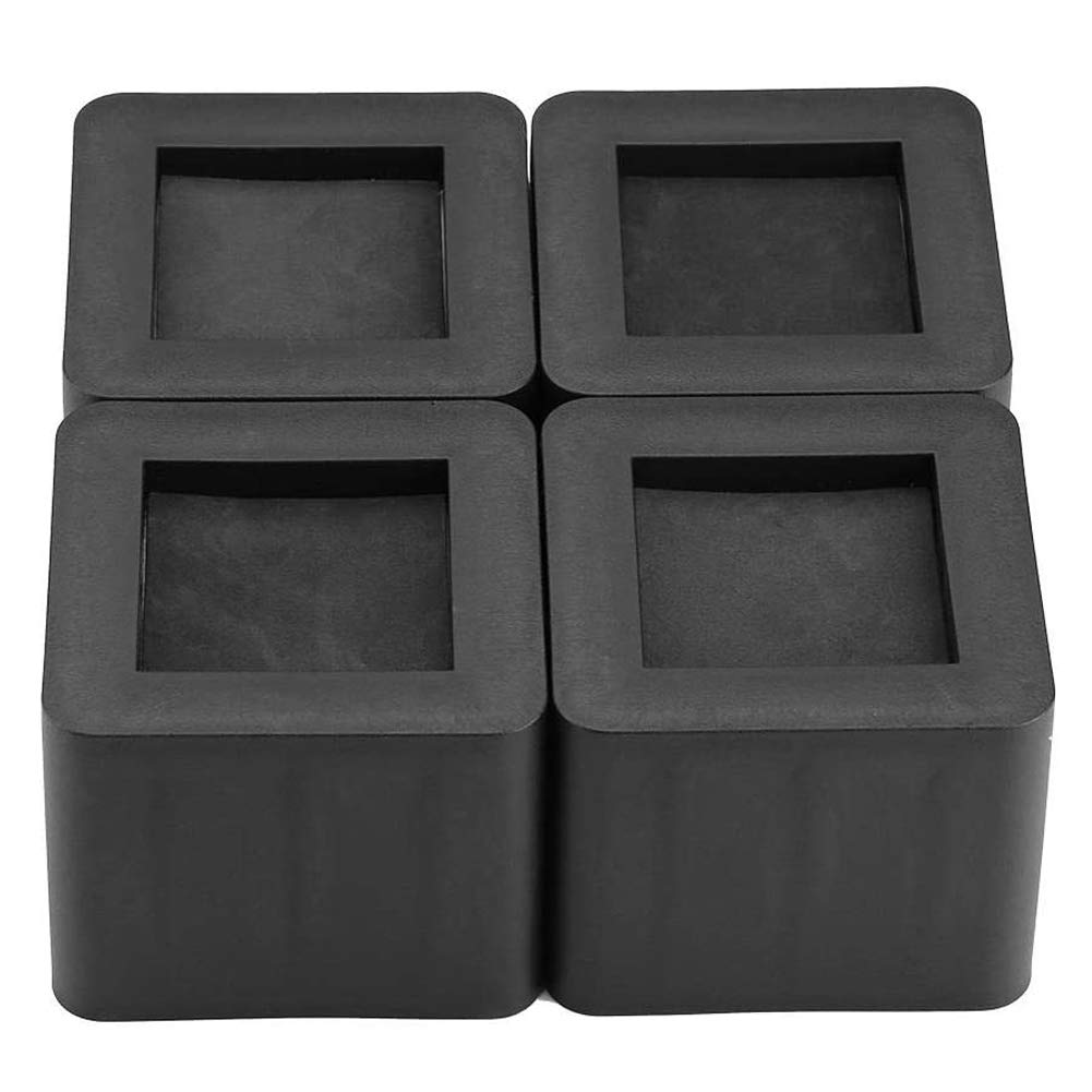 Dioche Espositore da letto, piedini con elefante, 4 pezzi, per mobili, gambe e gambe in polipropilene, in plastica, antiscivolo, per tavolo, scrivania, letto, divano, nero