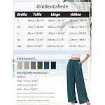 Puimentiua Sommerhose Damen Leicht,Sommer Leinenhosen,Palazzo Hose,Wide Leg Pants,Elegant Stoffhose,Luftig Sommerhosen,Women Leinen,Lockere Hosen mit Weite Bein und Tunnelzug (S-XXL) – Bild 5