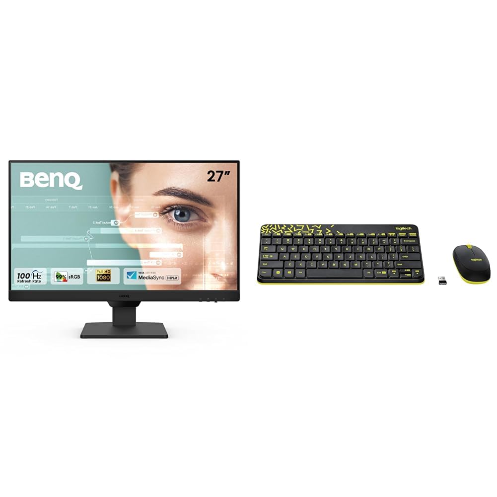 BenQ GW2790, 27 Inch (68.58 cm), IPS, FHD 1920x1080, 100Hz, Black, 99% sRGB, Eye-Careu, Dual HDMI, DisplayPort, Bezel-Less, Eyesafe + Logitech MK240 Nano Wireless Keyboard and Mouse Combo-picture-19