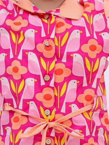 Image of superminis Girls Cotton Abstract /Floral /Striped Print Top And Shorts /Pant Clothing Set