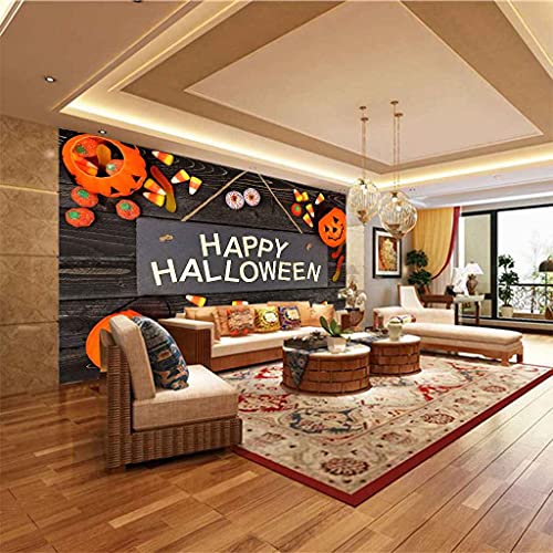 Papier peint citrouille Halloween de dessin animé panoramique