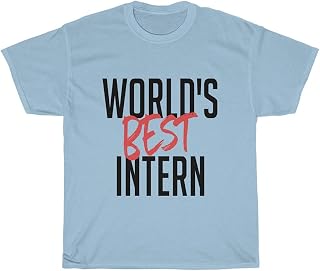 Melhor camisa de estagiário, camiseta de estagiário, camiseta de estagiário, presente, ideia de presente, Azul claro, XG