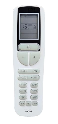 5 Year Warranty AC Remote Compatible for VOLTAS Split/Window 1.5Ton AC Remote, White (Your Old Remote Must Be Exact Same)