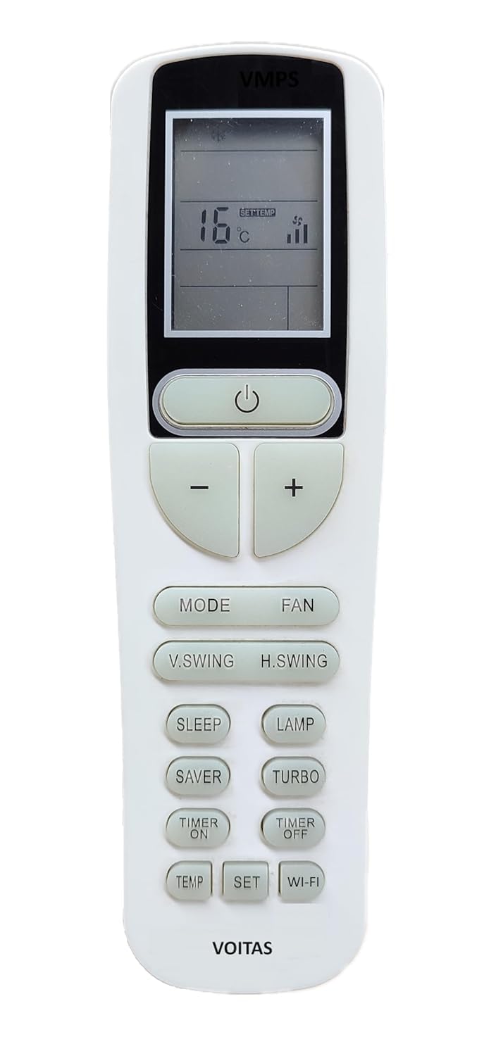 5 Year Warranty AC Remote Compatible for VOLTAS Split 1.5Ton AC Remote, White