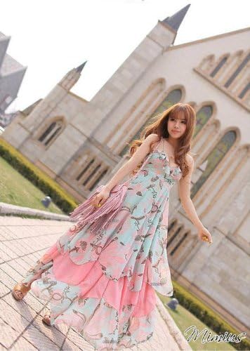 Amazon Co Jp 春の妖精マキシマワンピース 服 ファッション小物