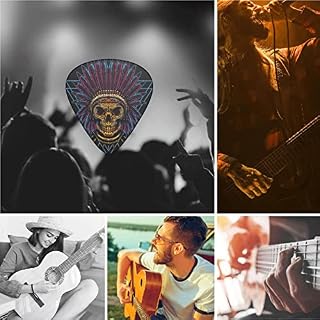 Lot de 12 médiators noirs en forme de tête de mort pour guitare électrique, basse, acoustique, cadeau pour les amateurs de guitare avec boîte - Les Beatles, Paul McCartney, John Lennon, RIngo Starr, George Harrison Lot de 12 médiators noirs en forme de tête de mort pour guitare électrique, basse, acoustique, cadeau pour les amateurs de guitare avec boîte – Image 7