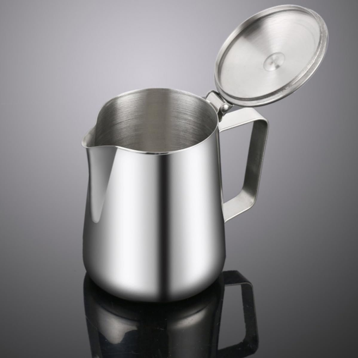 Ml Stainless Steel Latte Art Cup with Lid for Frothing