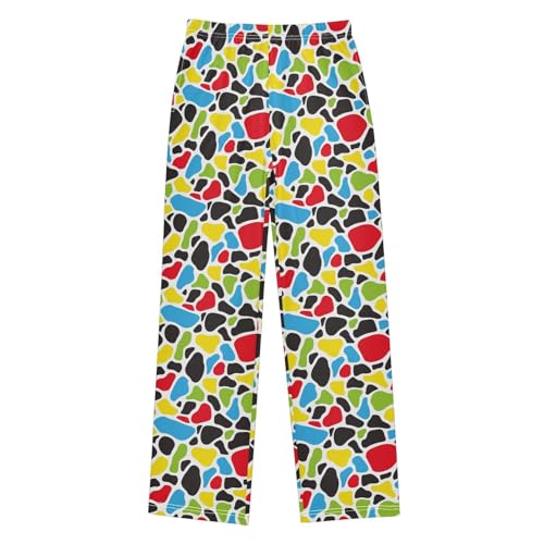 Colorful Cow Zebra Giraffe Skin Boys Pants for Kids Jogger Pants with Pockets S-XL