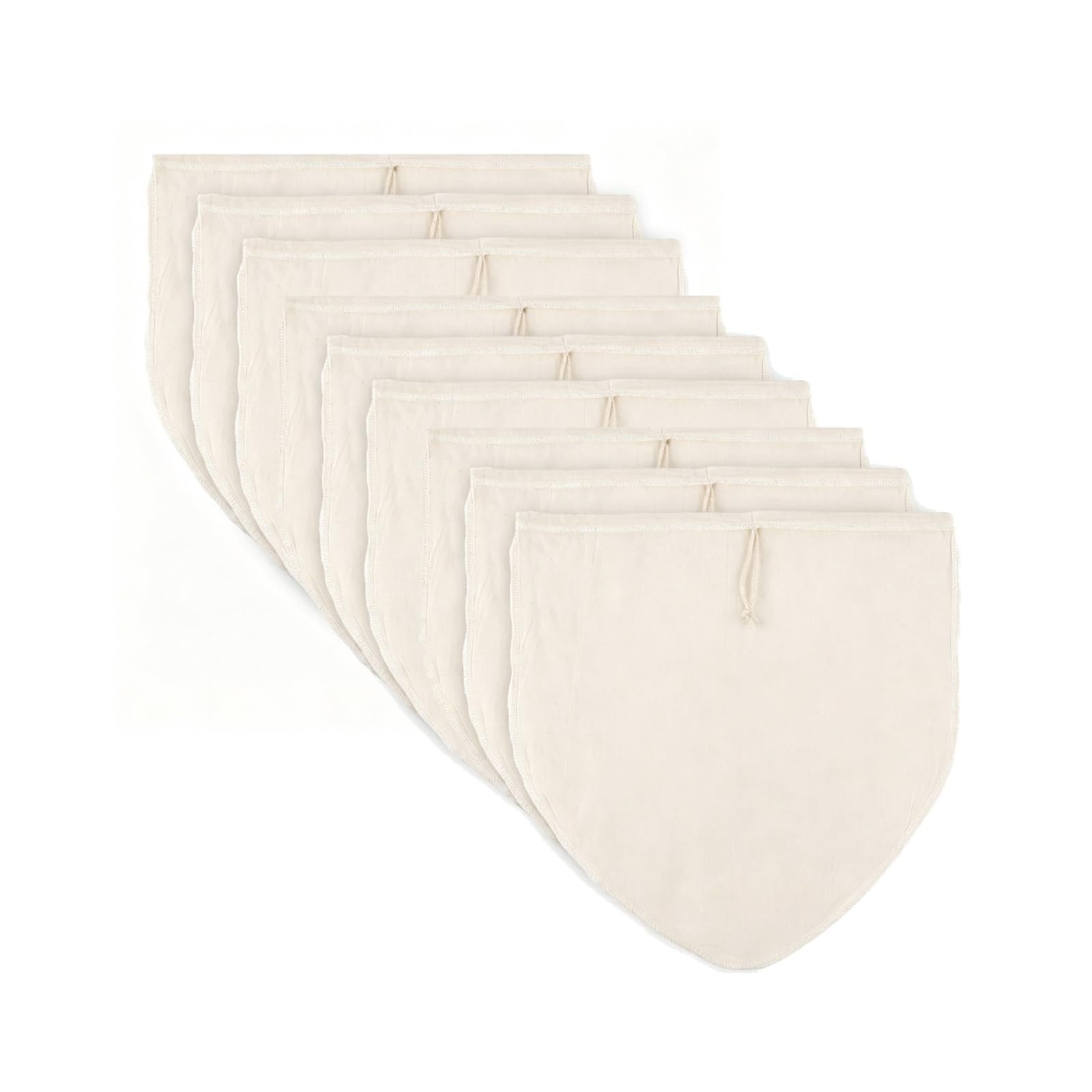 Bolsas de algodón para leche vegetal de 30x30 cm reutilizables con cordón ajustable