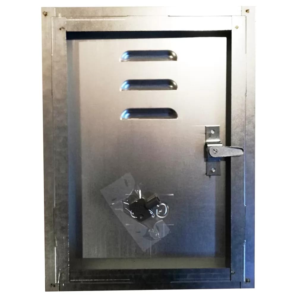 AFLEX Sportello Ispezione Porta Zincata Sportello Contatore Gas Cornice 20 Mm Sportello Ispezione Gas Telaio 0,8 Mm Profondità 25 Mm Lc30 Hc40 Ln26 Hn36 cm