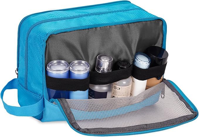 Image of WANDF Travel Toiletry Bag for Men, Small Dopp Kit for Toiletries