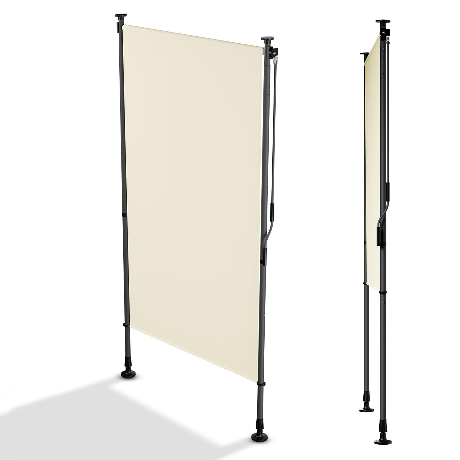 Juskys Tenda Verticale Barbados 100x310 cm - Tenda a pinza estensibile, protezione solare, resistente UV, idrorepellente Beige